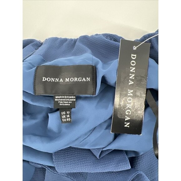 Donna Morgan Blue Midi Dress - Picture 6 of 7